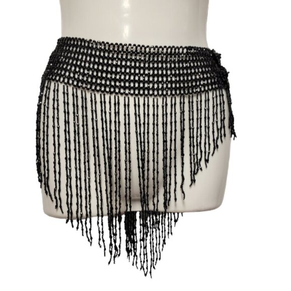 Hip Belt Glitter Elastic Belt Beaded Belt Bellydance Hipskirt Dance Accessory - Picture 1 of 10